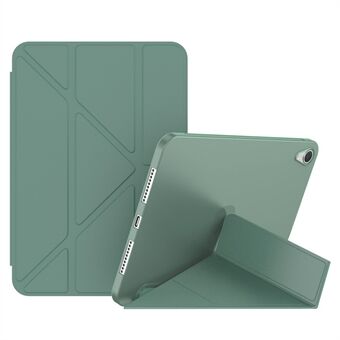 Magnetisk Origami Smart TPU + PU Lærveske - Nettbrettdeksel for iPad Mini (2021) - Midnattsgrønn