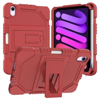 Ensfarget anti-dråpe støtsikker silikon + PC Kickstand Design nettbrettdeksel for iPad mini (2021)