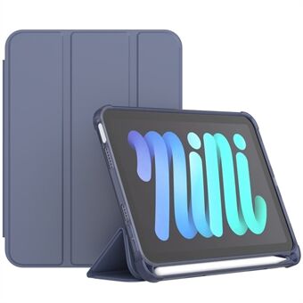 Tri-fold Stand Auto Wake / Sleep PU Leather Tablet Cover Case med pennespor for iPad mini (2021)