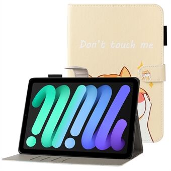 Stilig mønstertrykt magnetisk lukking Lommebokdesign Anti-slipp nettbrettdeksel for iPad mini (2021)