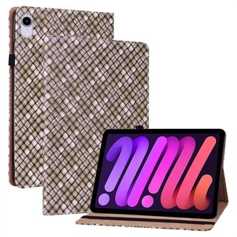 Folio Flip Woven Texture Drop-proof PU Leather Tablet Protective Case for Apple iPad mini (2021)