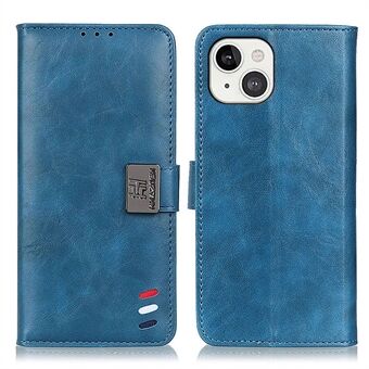 Leather Wallet Case Phone Protective Cover Stand Shell for iPhone 13 6.1 inch