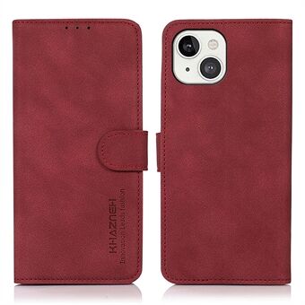 KHAZNEH Lint Texture Anti-Fall PU Leather Folio Flip Cover Shell for iPhone 13 6,1 tommer