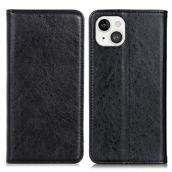 Crazy Horse Texture Autoabsorbert lommebok i Stand til iPhone 13 - Black