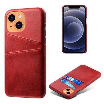 KSQ Leather Hardcover for iPhone 13 m / kortholdere - Red