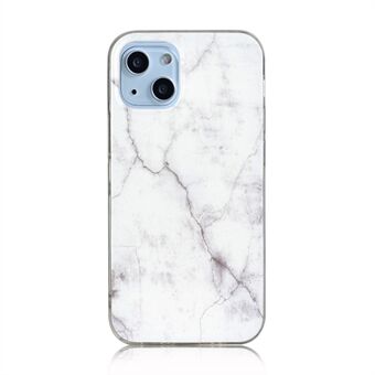 Slankt marmormønster IMD-design Anti Scratch TPU-telefondeksel for iPhone 13 6,1 tommer