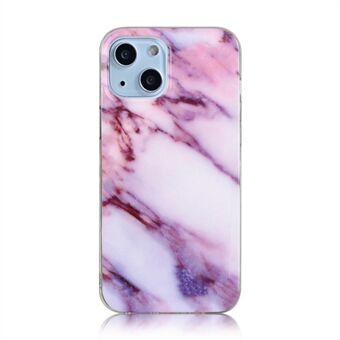 Marble Texture Frosted IMD Series Anti- Scratch Slim TPU Bakdeksel for iPhone 13 6,1 tommer