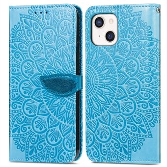 Anti-drop Dream Wings Imprinting Leather Wallet Cover med Stand for iPhone 13 6,1 tommer