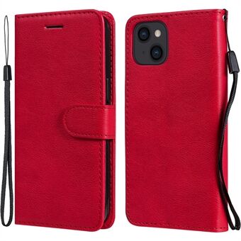 Godt beskyttet lommebokkortspor i PU-skinn Design telefonskall med stropp for iPhone 13 6,1 tommer
