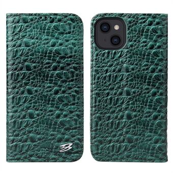 FIERRE Stand Crocodile Texture Lær telefondekselbeskytter med lommebokstativ for iPhone 13 6,1 tommer