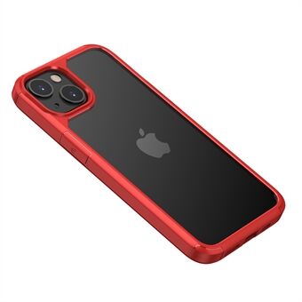 Lett Slank Anti-Fall Anti- Scratch Klar PC-bakside + TPU-ramme Telefonskall for iPhone 13 - Red