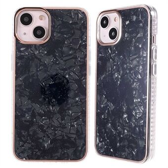 Lacquered TPU Phone Case for iPhone 13 6.1 inch, IMD Seashell Texture Anti-Drop Phone Protective Accessory