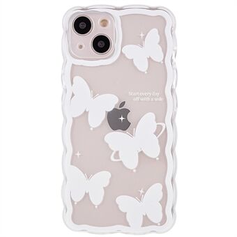 Wavy Edge TPU Case for iPhone 13 6.1 inch, Pattern Printing Precise Cutout Protective Phone Cover