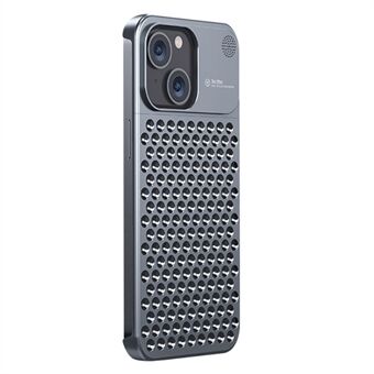 For iPhone 13 kantløs telefonveske i aluminiumslegering Rammeløs varmeavledning Telefonbeskyttelsesdeksel