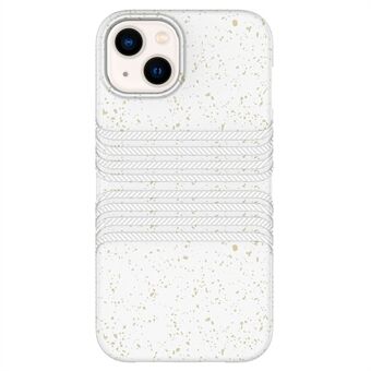 For iPhone 13 6,1 tommer fallsikkert mobiltelefondeksel Wheat Straw+TPU beskyttende bakdeksel Helt biologisk nedbrytbart Zero Waste Phone Shell