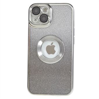 For iPhone 13 Elektroplettering Telefonveske CD Vein Logo Hole Glitter TPU-deksel med kameralinsebeskytter