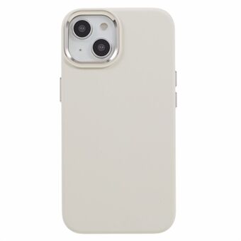 For iPhone 13 6,1 tommers kameraramme i aluminiumslegering Flytende silikon+PC-telefonveske Anti-fall beskyttelsesdeksel