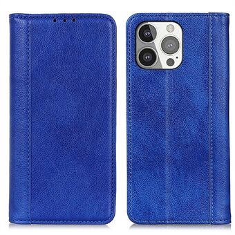 Litchi Texture Split Leather Sterk Magnet Absorption Wallet Stand Deksel for iPhone 13 Pro 6,1-tommers