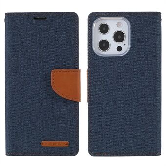 MERCURY GOOSPERY Canvas Diary Full Protection Lærlommebok Stand Deksel for iPhone 13 Pro 6,1 tommer