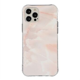 Marmormønster Glitter TPU + Akryl Combo Deksel Telefonskall for iPhone 13 Pro 6,1 tommer