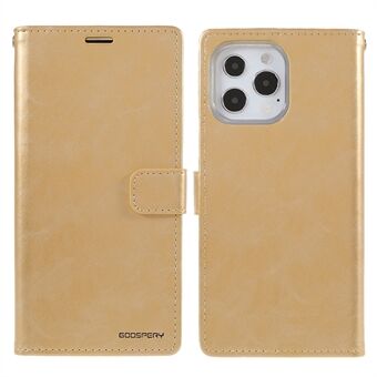 MERCURY GOOSPERY Blue Moon Leather Wallet Protective Case med Stand for iPhone 13 Pro 6,1 tommer