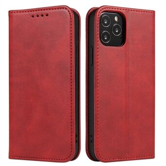 Business Style Leather Phone Cover Shell Phone Case for iPhone 13 Pro - Red
