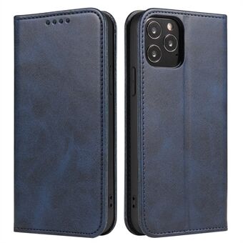 Business Style Leather Phone Cover Shell Phone Case for iPhone 13 Pro - Blue