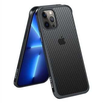 SULADA Carbon Fiber Texture Hybrid Phone Cover Case Anti- Scratch ryggbeskytter for iPhone 13 Pro 6,1 tommer