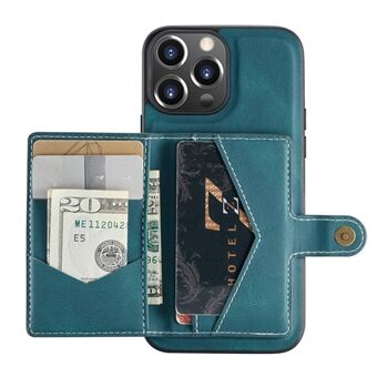JEEHOOD Støtsikkert avtagbart 2-i-1 telefondeksel Kickstand lommebok Magnetisk design skinnbelagt TPU telefondeksel for iPhone 13 Pro 6,1 tommer