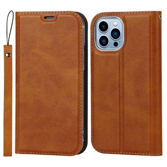 PU Leather Full Protection Card Slot Stand Standveske med snor for iPhone 13 Pro 6,1 tommer