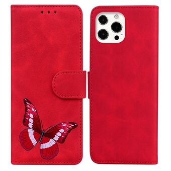 Utskrift av Big sommerfuglmønster Tosidig magnetisk lås Anti- Scratch -telefondeksel i PU-skinn med Stand for iPhone 13 Pro 6,1 tommer