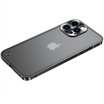 Anti- Scratch herdet glass + metall hybriddeksel Matt mobiltelefonskall for iPhone 13 Pro 6,1 tommer