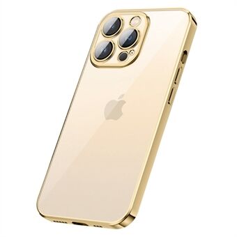 For iPhone 13 Pro 6.1 inch Precise Cutout Airbag Anti-fall Case Electroplating Glossy Transparent TPU Cell Phone Shell