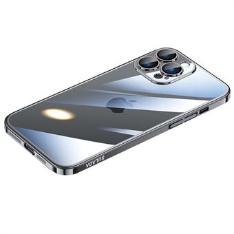 SULADA JINGJIA-serien for iPhone 13 Pro 6,1 tommers galvanisering Ultratynt PC-telefondeksel med linsebeskytter i herdet glass