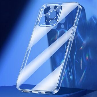 YOOBAO For iPhone 13 Pro 6,1 tommers telefondeksel, gjennomsiktig herdet glassbakside + silikonramme telefondeksel Dropsikker mobiltelefonbeskytter