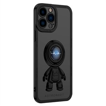 YOOBAO TPU telefondeksel for iPhone 13 Pro 6,1 tommer Planet Lightning Spaceman telefondeksel Stativ med bilmontert metallplate