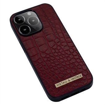 VIETAO For iPhone 13 Pro 6,1 tommer Business Style Crocodile Texture Telefonveske PU-skinn+PC+TPU Støtsikkert telefondeksel