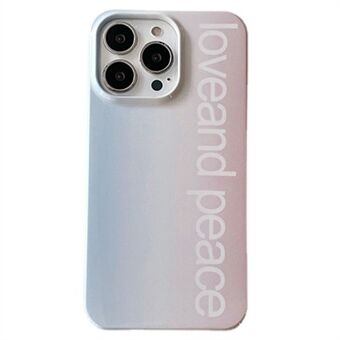 For iPhone 13 Pro 6,1 tommer Love OG FRED Brevtrykk Gradient Hard PC Mobilveske Støtdempende bakside
