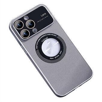 For iPhone 13 Pro 6,1 tommer PC+Nylon bakdeksel LOGO View Cutout Anti-drop telefonveske