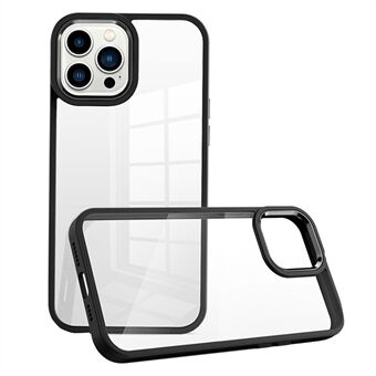 For iPhone 13 Pro 6,1 tommer PC+TPU Anti-dråpedeksel Metalllinseramme Klart telefondeksel