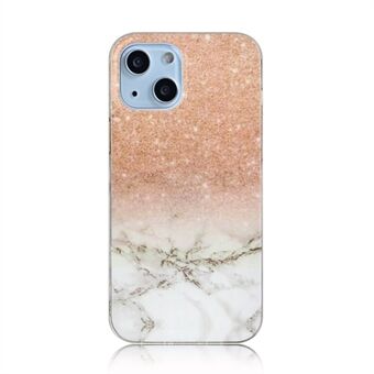 Glatt marmor teksturmønster IMD-design støtsikker TPU-deksel for iPhone 13 mini 5,4 tommer