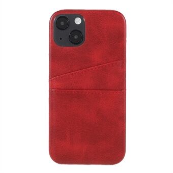 Helt rundt beskyttet skinnbelagt PC-telefondeksel med doble kortspor for iPhone 13 mini - Red