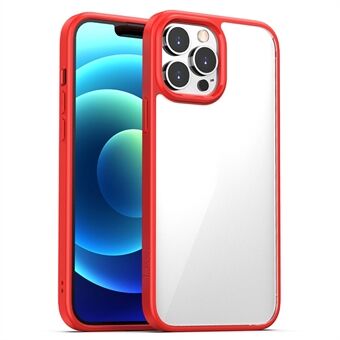 IPAKY Clear PC Back + TPU Edges Combo Skin Feel Fall Prevention Protective Case for Apple iPhone 13 mini - Red