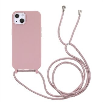 Fleksibel TPU-mobiltelefon bakdekselbeskytter med justerbar snor for iPhone 13 mini 5,4 tommer
