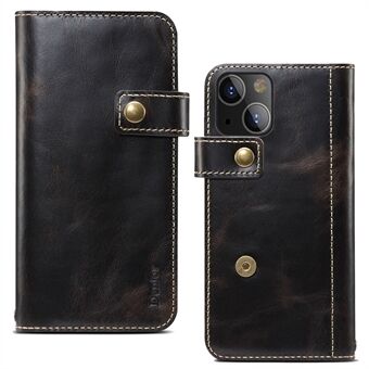 Magnetisk lås kuskinn Telefon lommebokdeksel Stand for iPhone 13 mini 5,4 tommer