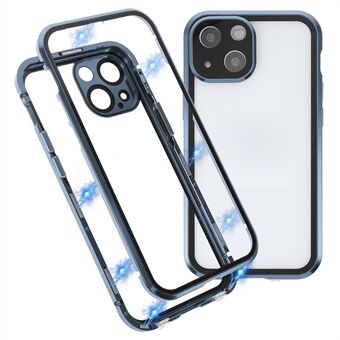 Ultraklart dobbeltsidig herdet glass + metallramme Magnetisk absorpsjon Full dekning telefondeksel for iPhone 13 mini 5,4 tommer