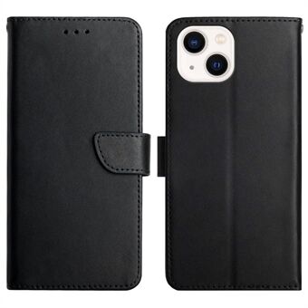 Nappa Texture Solid Color Case Lommebok Velbeskyttet telefondeksel i ekte skinn med Stand for iPhone 13 mini 5,4 tommer