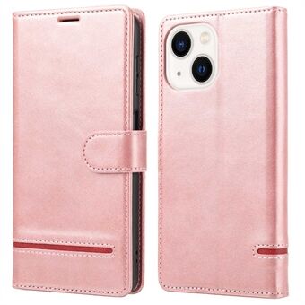 For iPhone 13 mini 5.4 inch Anti-fall Phone Cover Shockproof  Splicing Flip Leather Case Wallet Stand with Magnetic Closing Clasp Anti-scratch Phone Protective Shell
