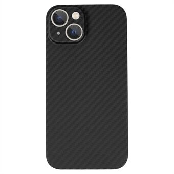 For iPhone 13 mini 5,4 tommers Carbon Fiber Texture Mobiltelefondeksel, Presist Cutout Aramid Fiber Bakveske - Matt Svart