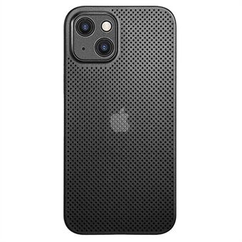 Ultratynt PP-telefondeksel for iPhone 13 mini 5,4 tommer, varmeavledning, pustende, hult hullnetting bakdeksel